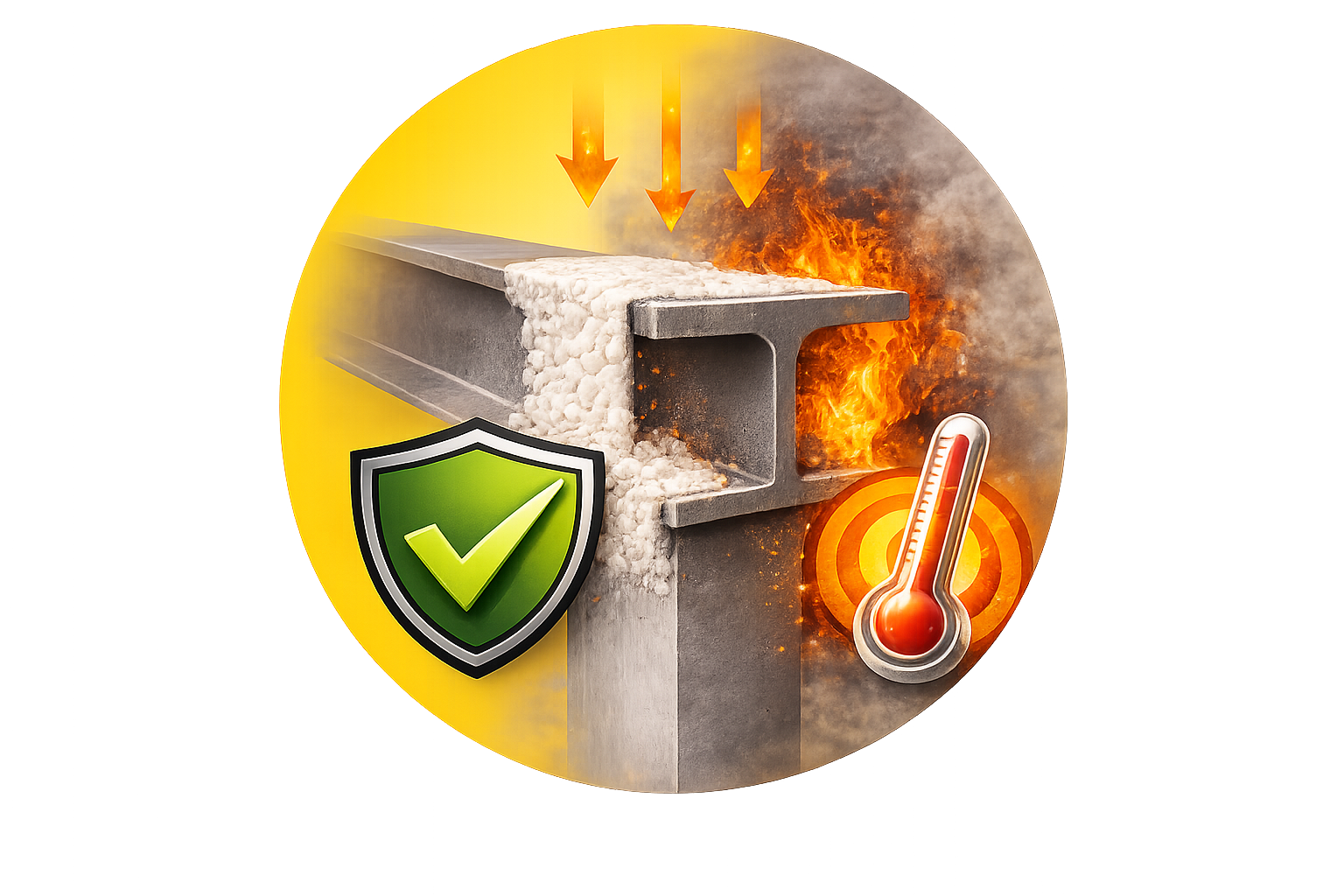 Isolation thermique structure acier - Peinture intumescente certifiée